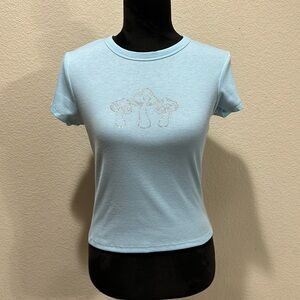 Rhinestone Mushroom Graphic Tee